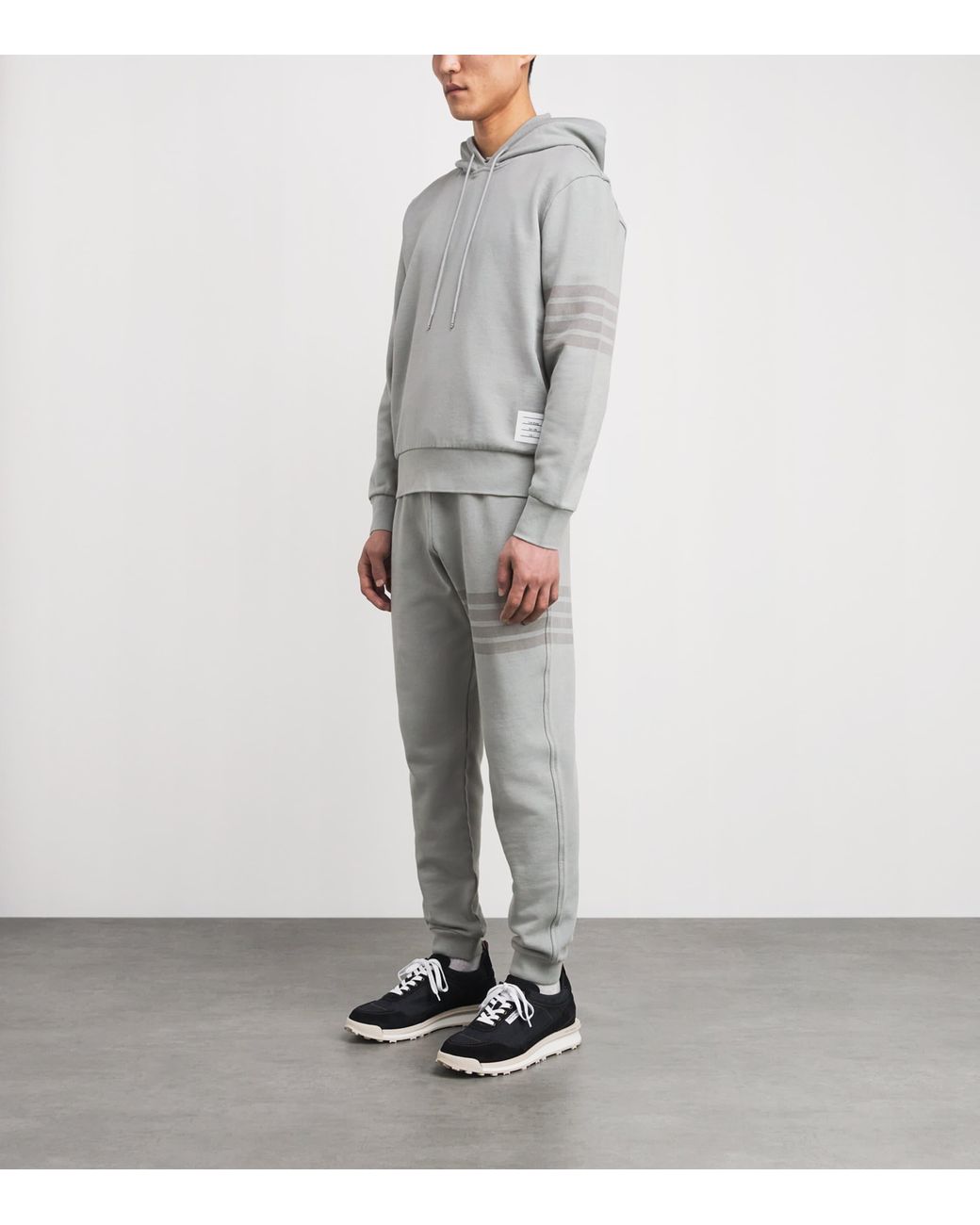 Thom Browne Gray Cotton 4-Bar Sweatpants for men