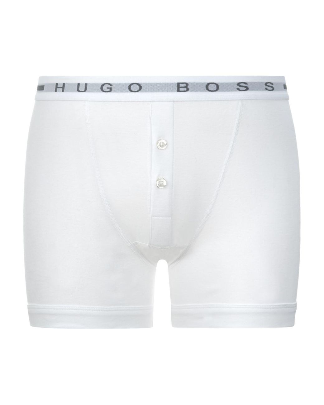 BOSS by HUGO BOSS Original Button Fly Boxer Shorts in White for Men | Lyst