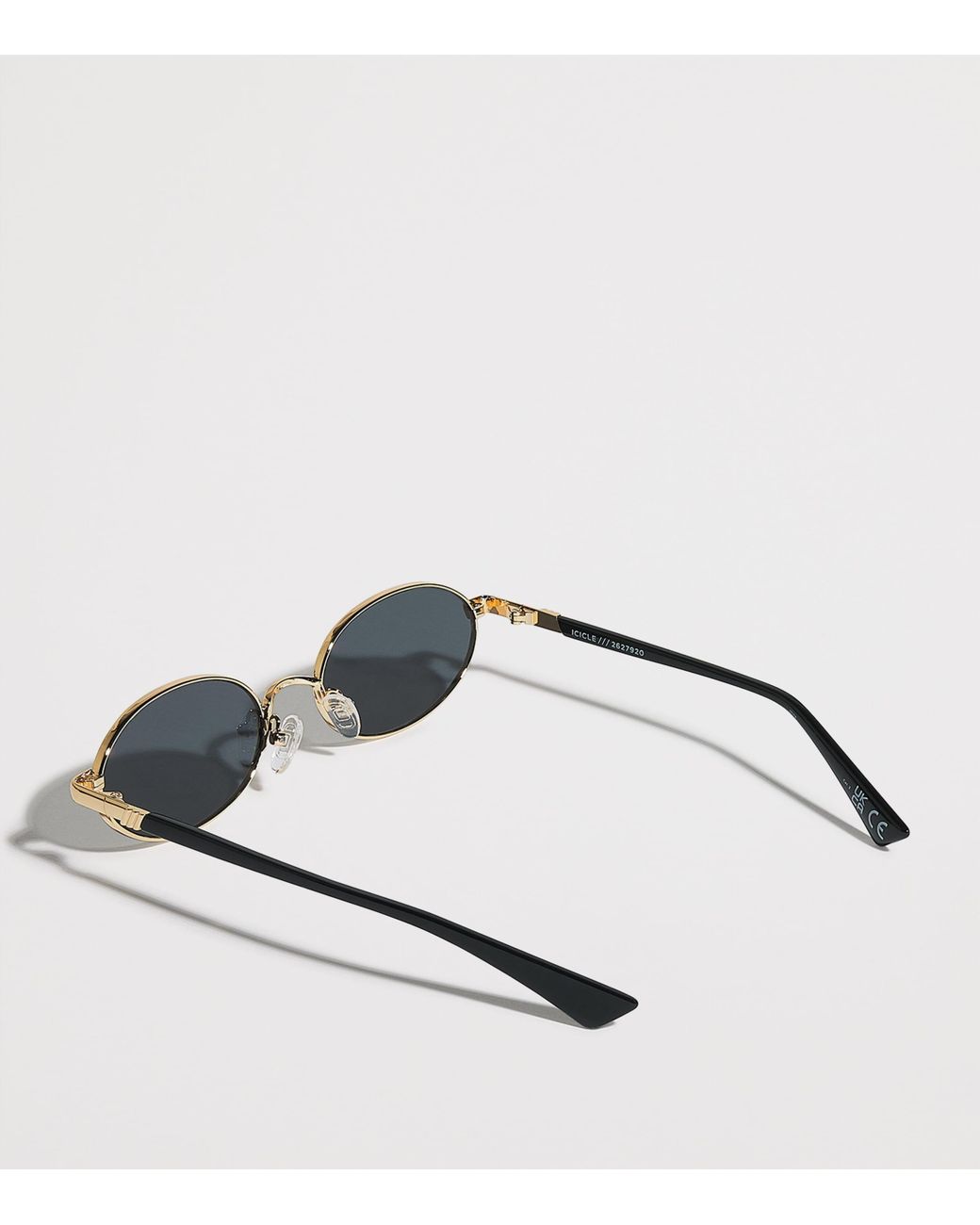 Le Specs Blue Icicle Oval Sunglasses