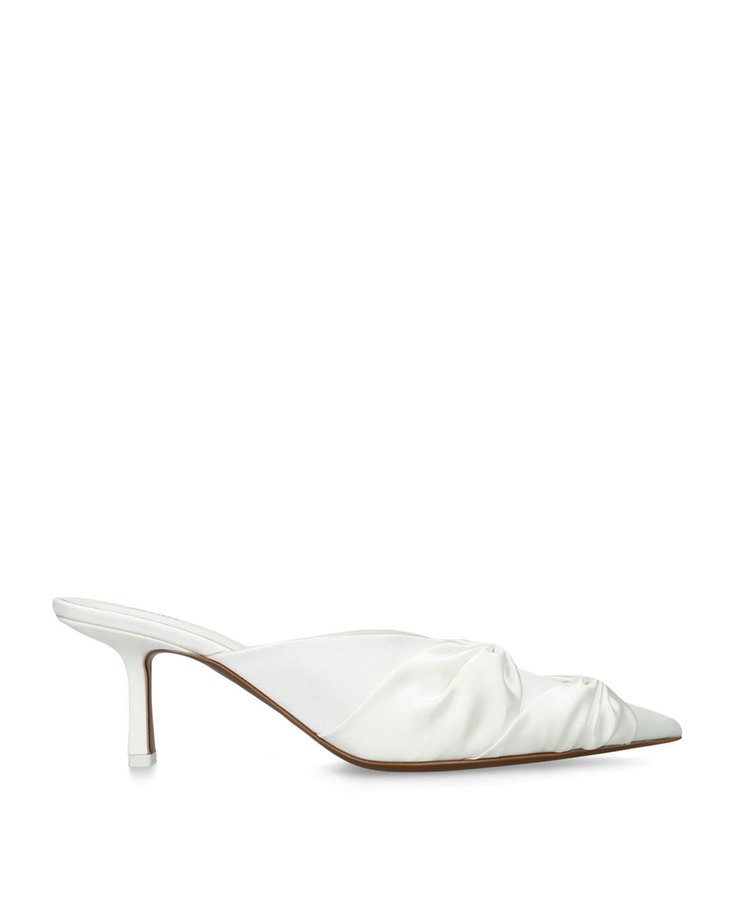 Neous White Satin Geminga Heeled Mules 65