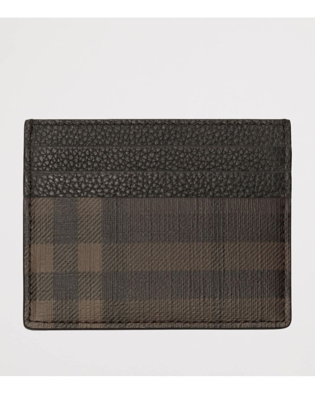 Burberry Black City Check Card Holder for men
