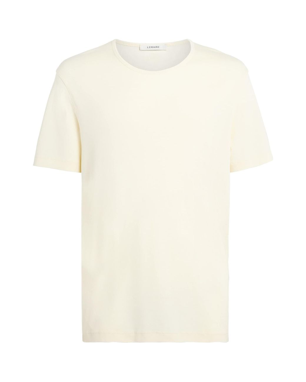 Lemaire White Cotton Scoop-Neck T-Shirt for men