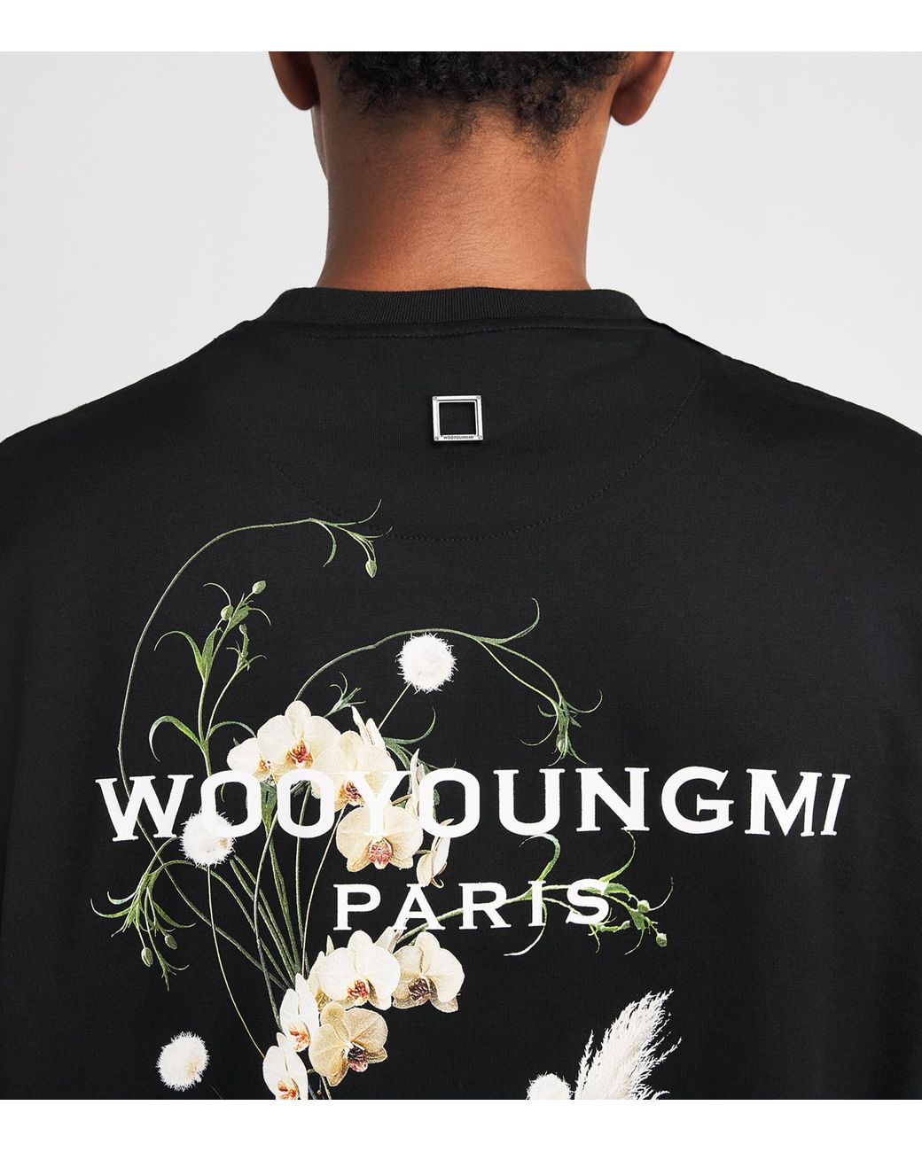 Wooyoungmi Black Cotton Graphic Print T-Shirt for men