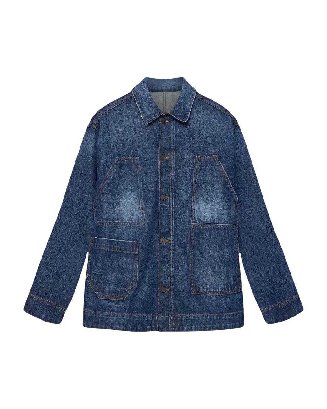 AllSaints Blue Mukesh Denim Jacket for men