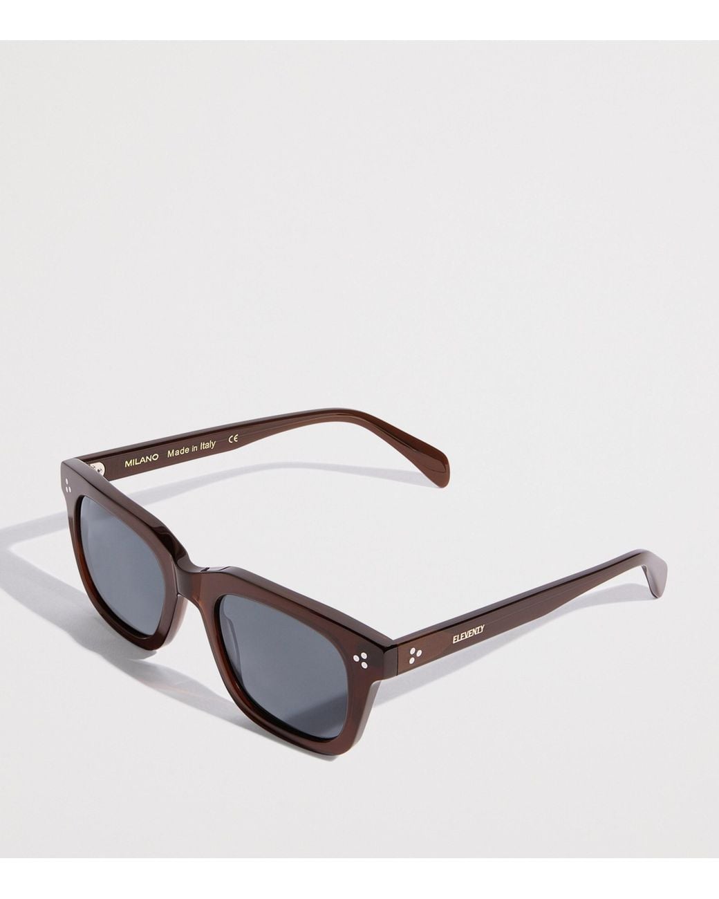 Eleventy Black Acetate Milano Sunglasses for men