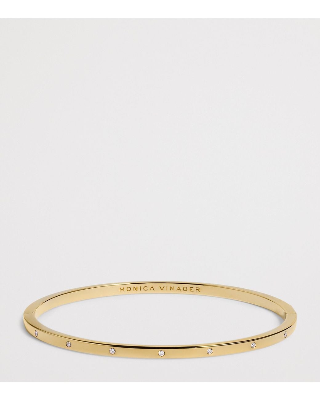 Monica Vinader Natural Vermeil And Diamond Essentials Station Bangle