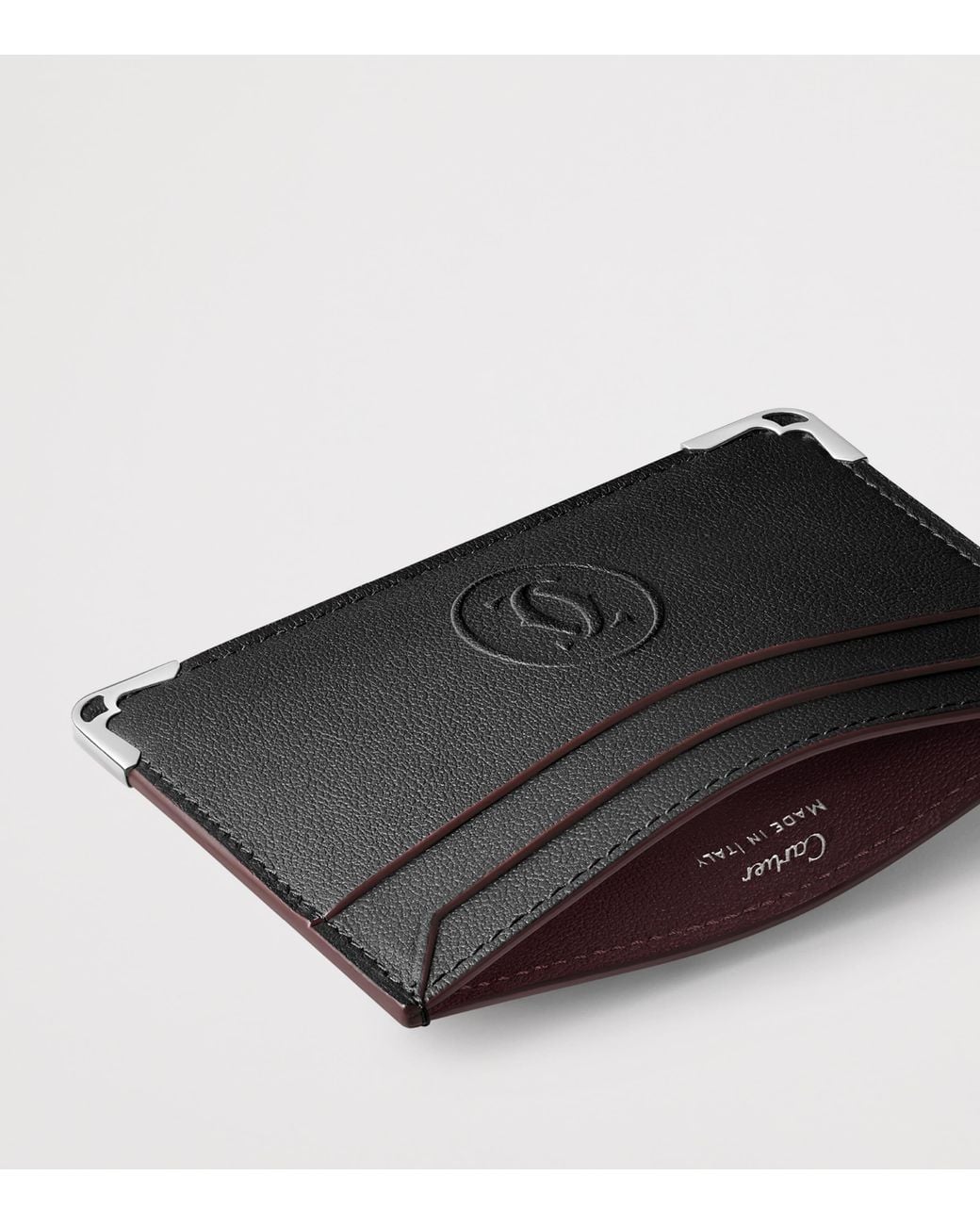 Cartier Black Leather Must De Card Holder for men