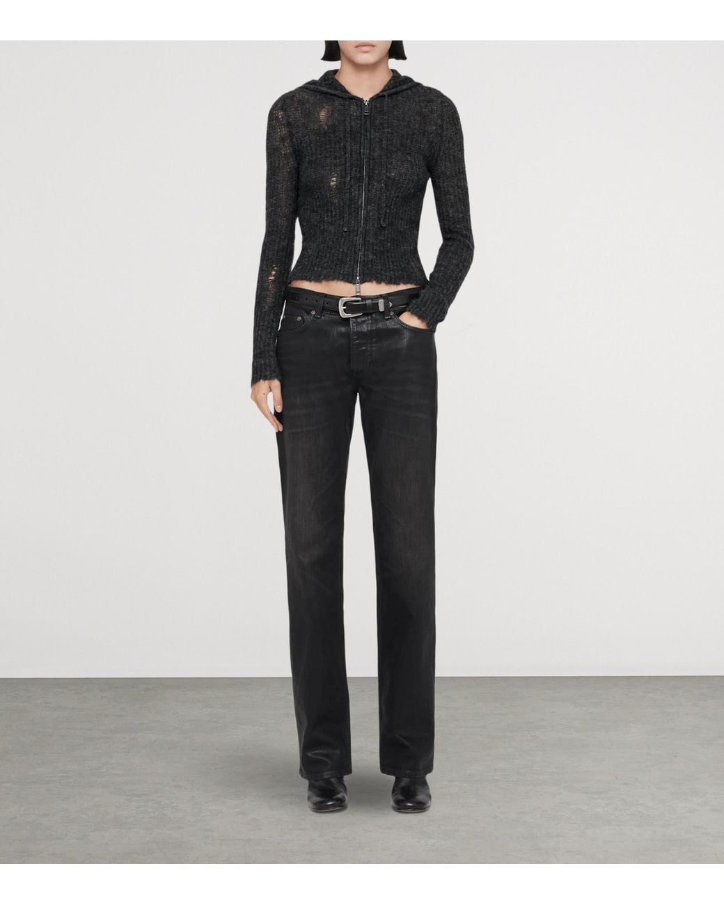 AllSaints Black Mabel Hoodie