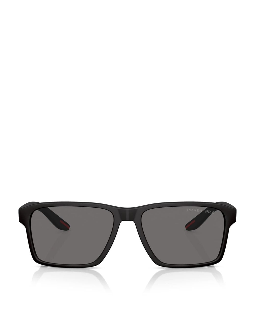 Prada Linea Rossa Black Rectangle Sunglasses for men