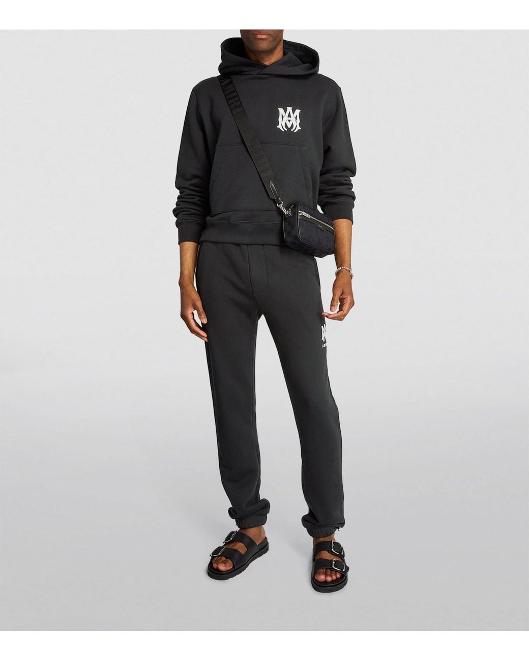 Amiri Black Cotton Core Logo Hoodie for men