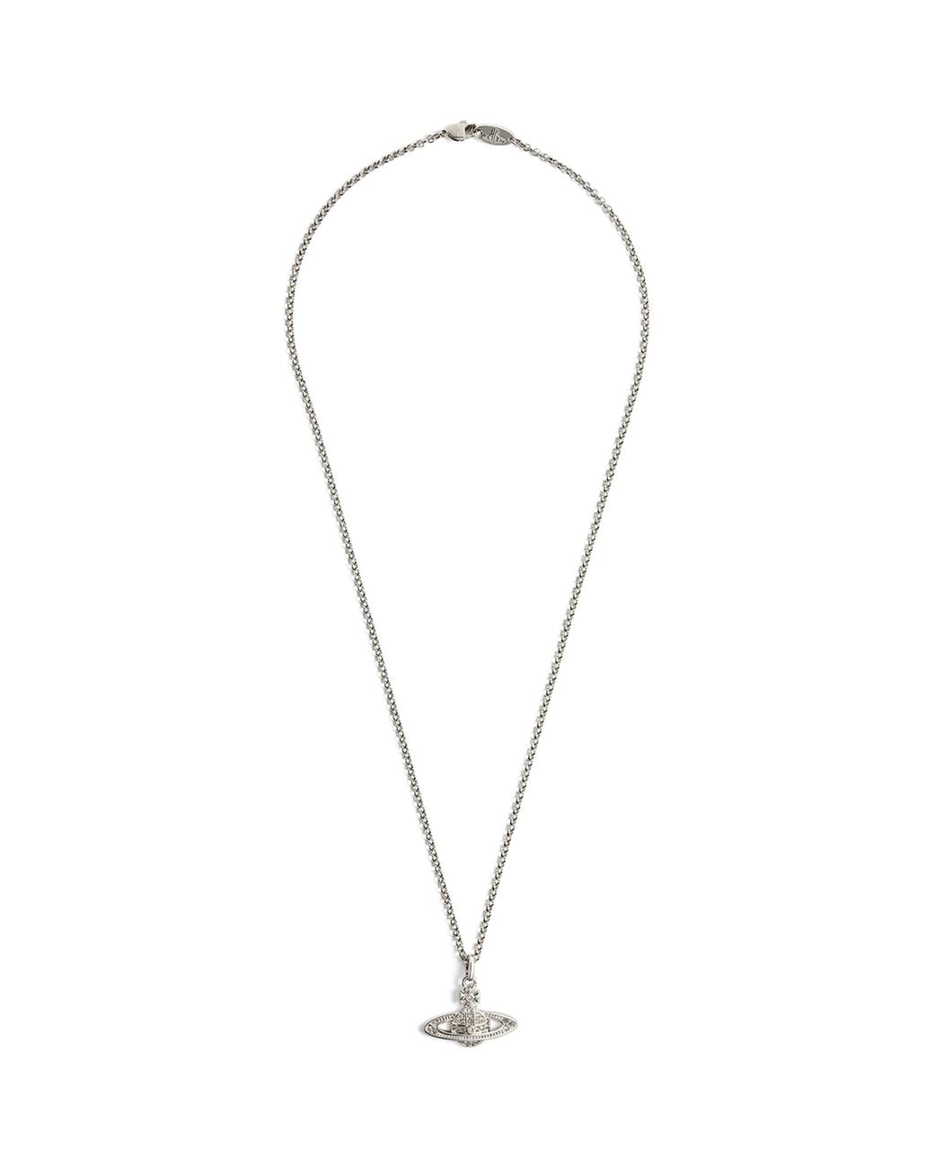 Vivienne Westwood Metallic Mini Bas Relief Orb Necklace for men