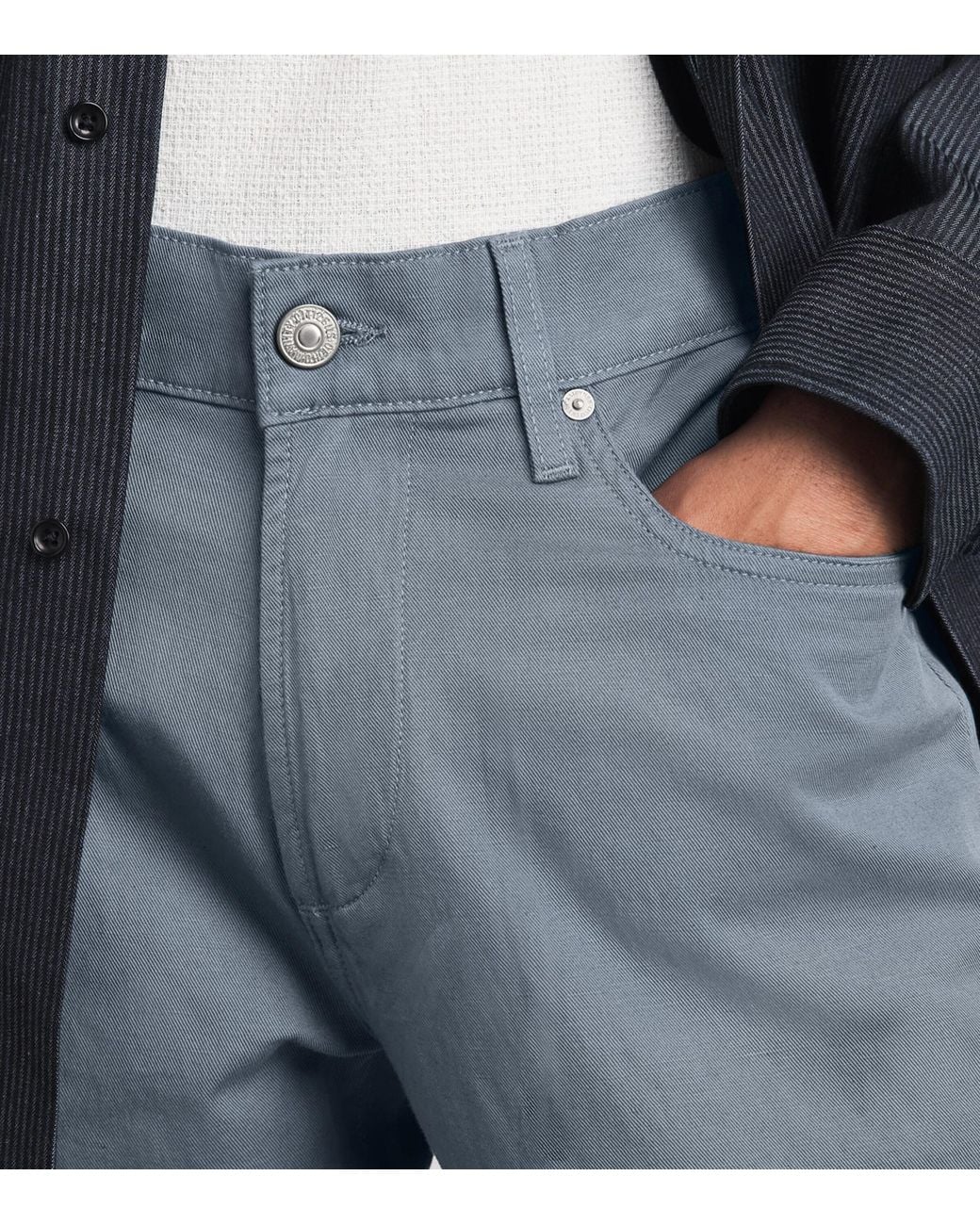 Citizens of Humanity Gray Cotton-Linen Elijah Straight Jeans for men