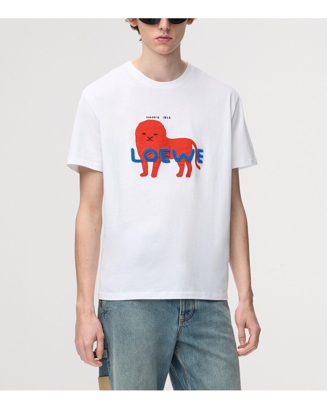 Loewe White Logo Relaxed T-Shirt for men