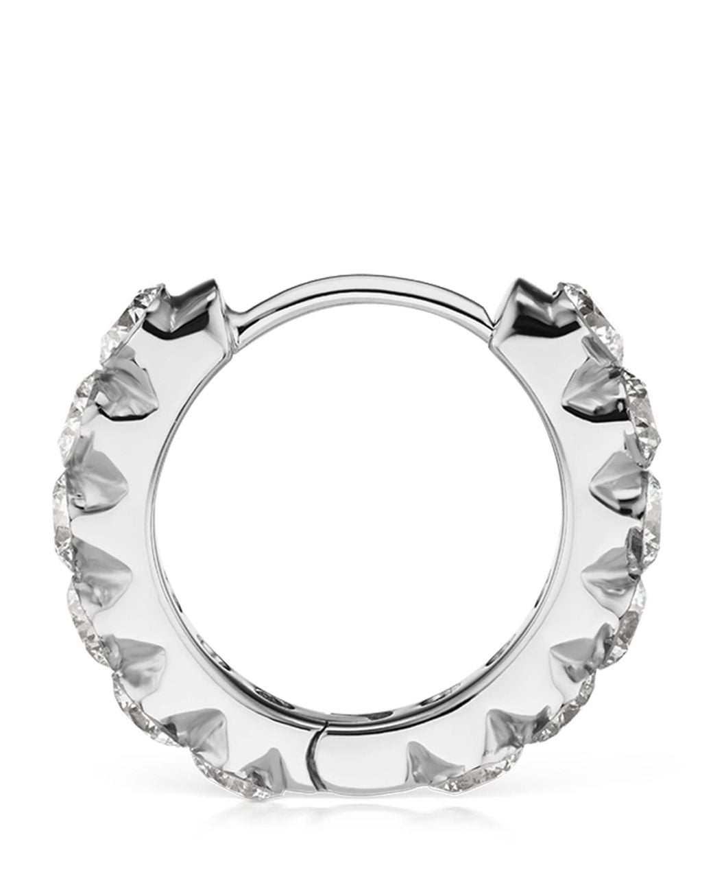 Maria Tash White Invisible Set Large Diamond Eternity Hoop Earring