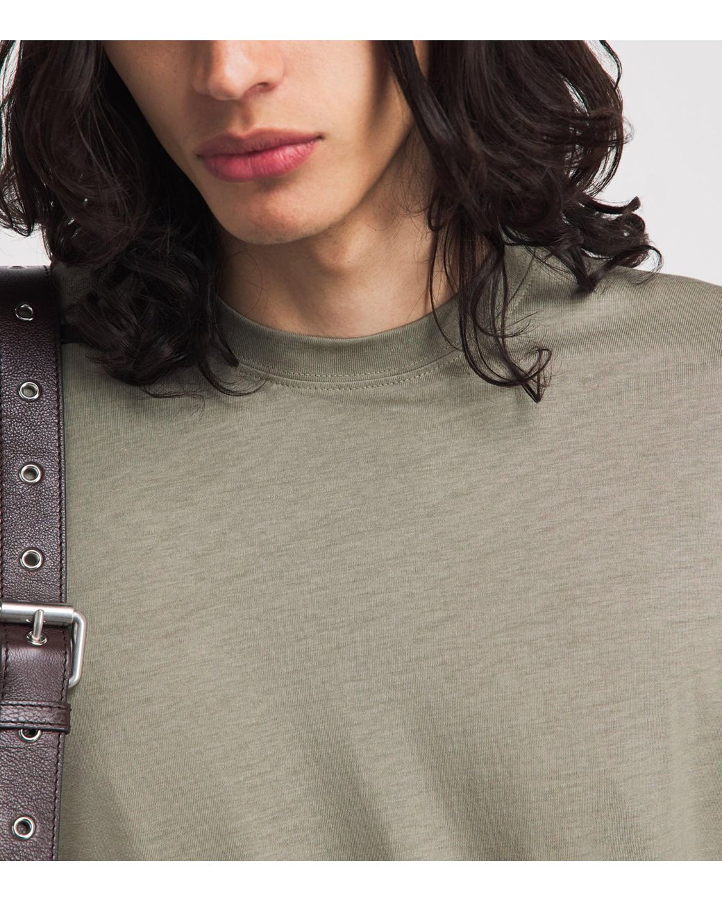 7 For All Mankind Gray Crew-Neck T-Shirt for men
