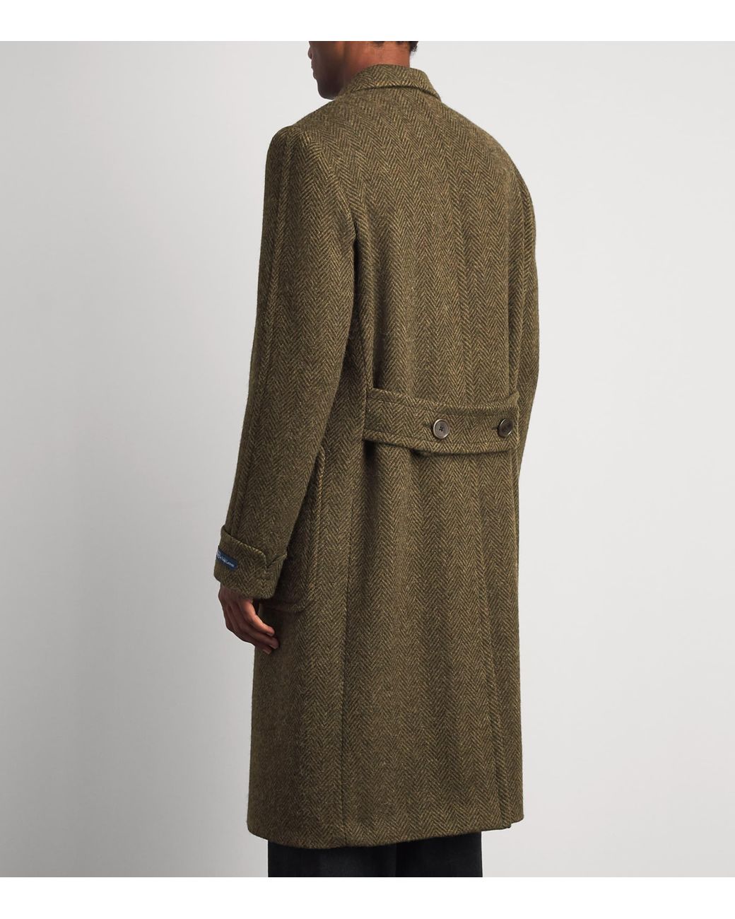 Polo Ralph Lauren Green Wool Tweed Polo Coat for men