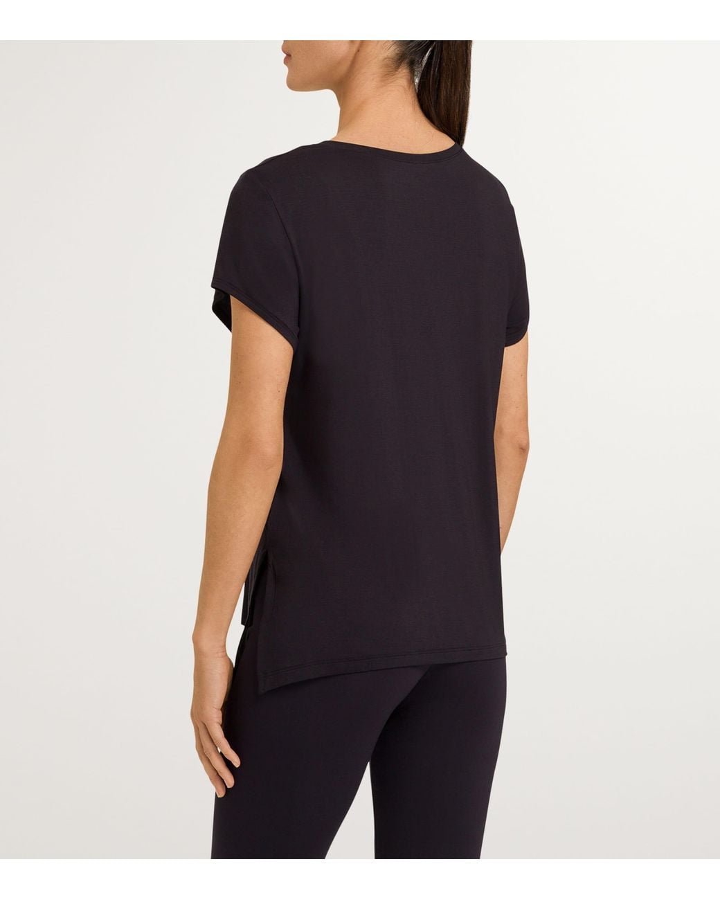Hanro Black Modal Yoga T-Shirt
