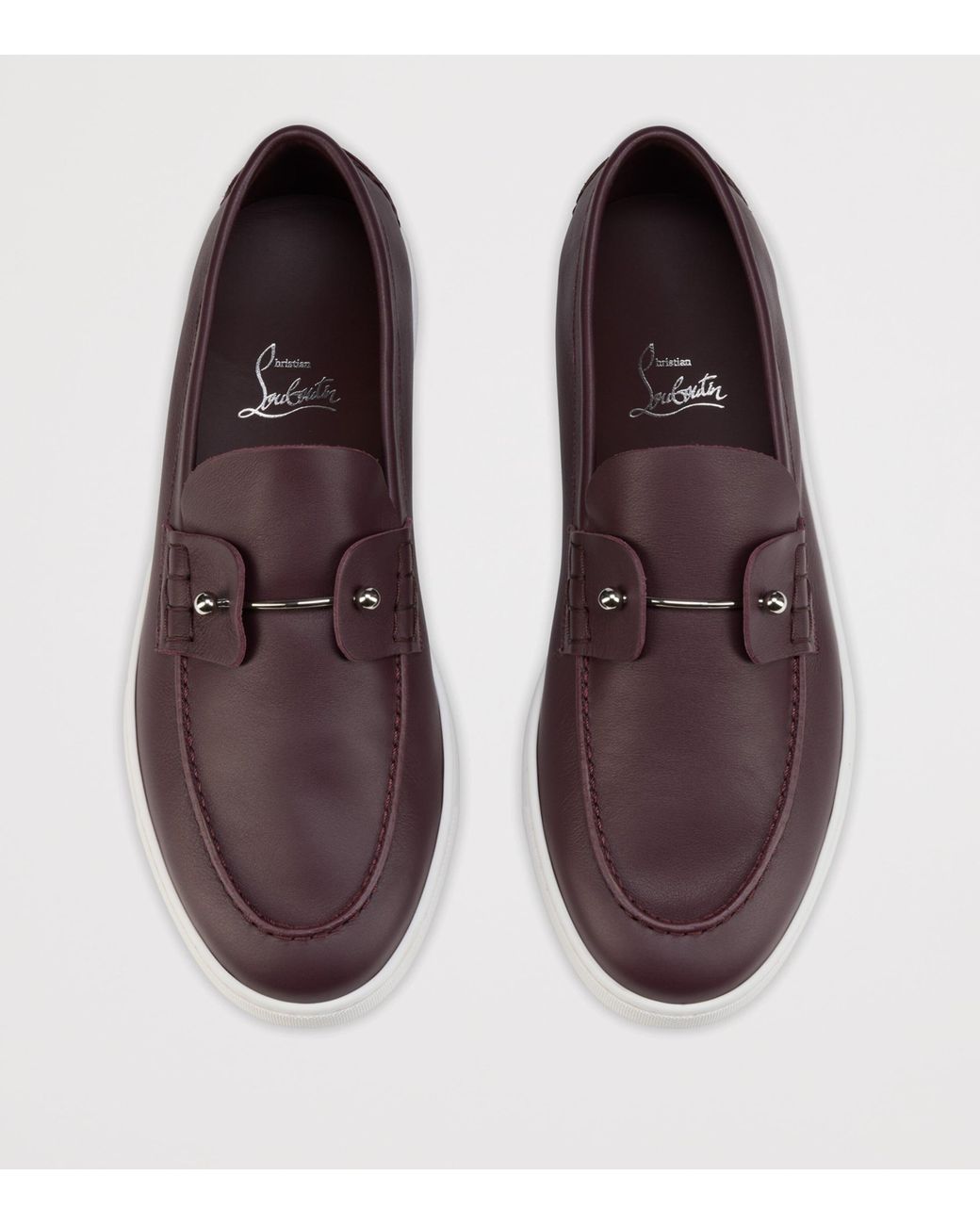 Christian Louboutin Brown Chambeliboat Leather Boat Shoes
