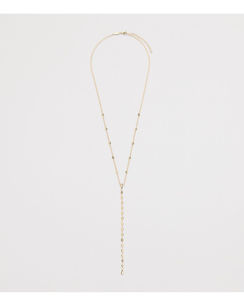 Jacquie Aiche White And Diamond Teardrop Y Necklace