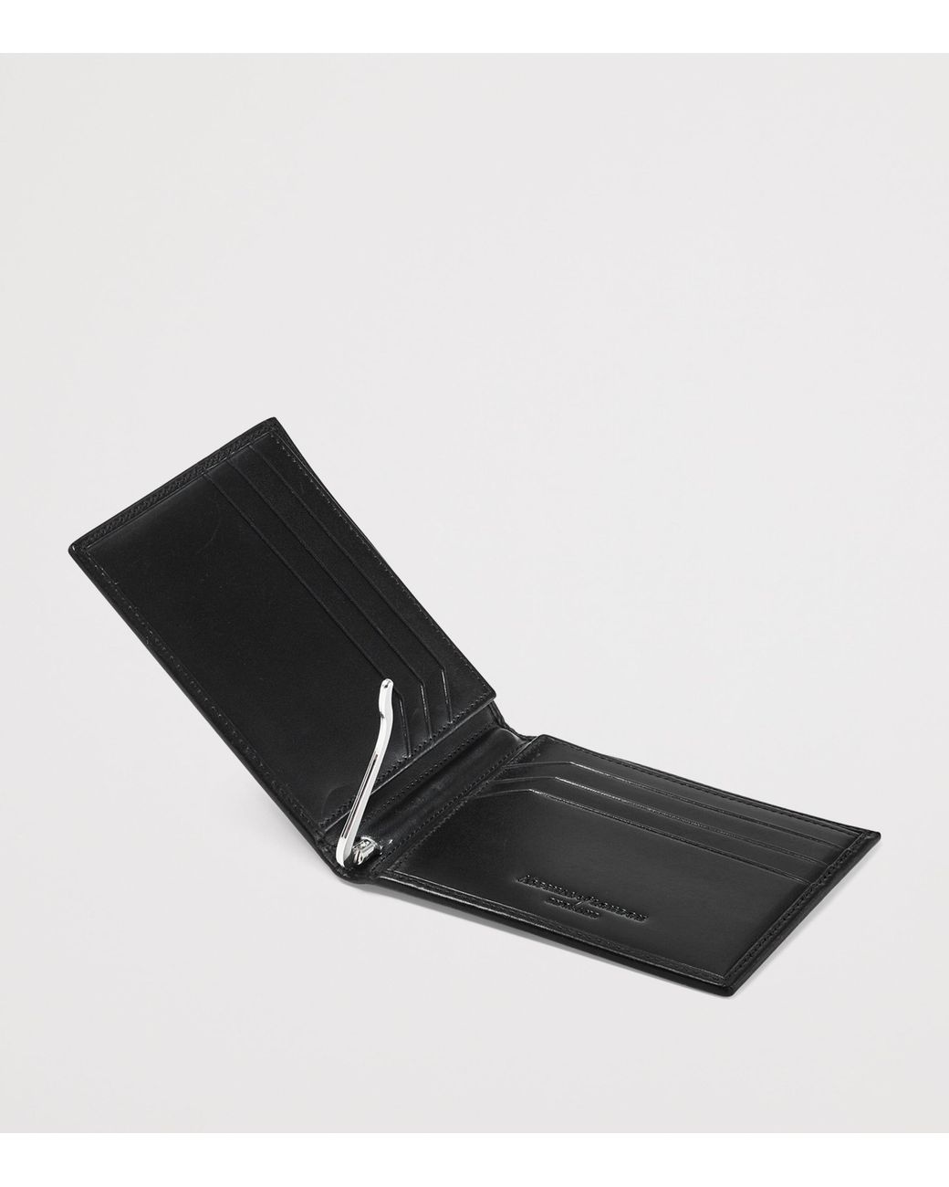 Aspinal Black Leather Bifold Wallet for men