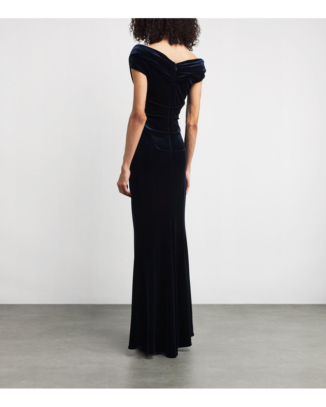 Talbot Runhof Velvet Donavan Maxi Dress in Black | Lyst