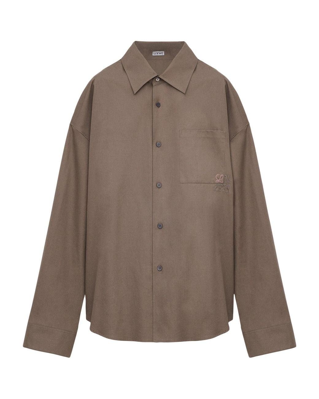 Loewe Gray Cotton-Blend Anagram Shirt for men