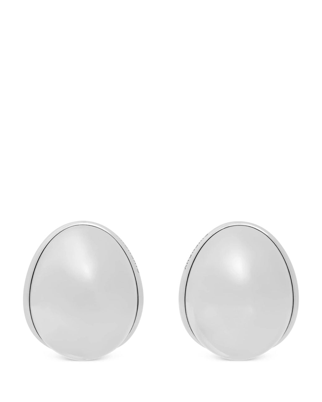 Givenchy Gray Sculpted Cabochon Stud Earrings