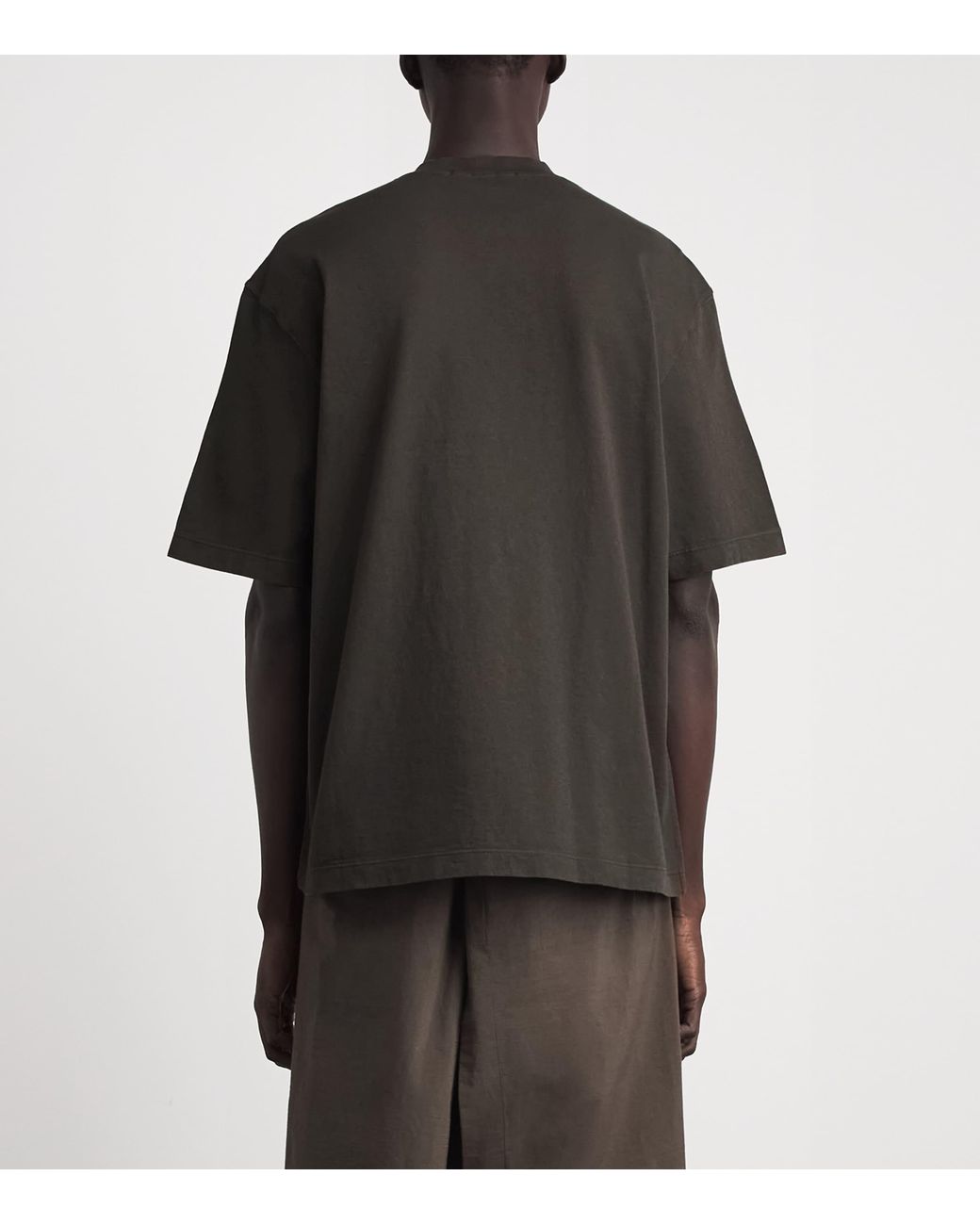Stone Island Black Cotton Logo T-Shirt for men