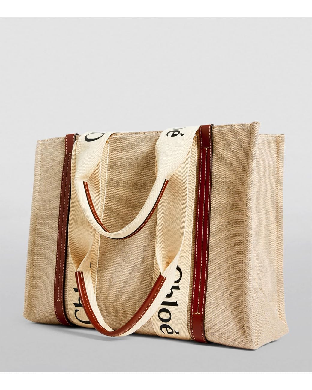 Chloé Natural Medium Woody Tote Bag
