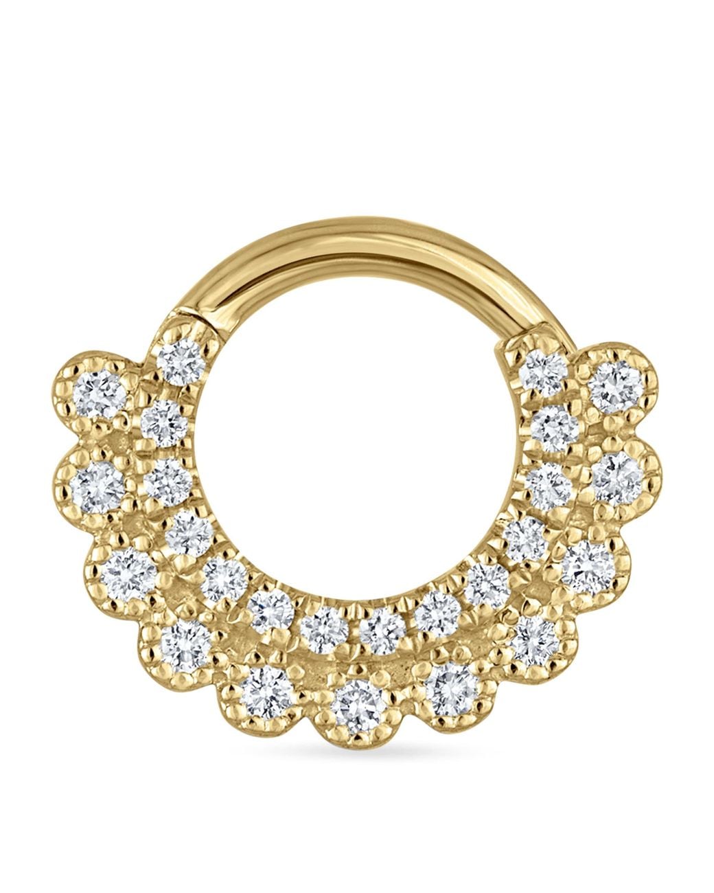 Maria Tash Metallic And Diamond Apsara Hoop Earring