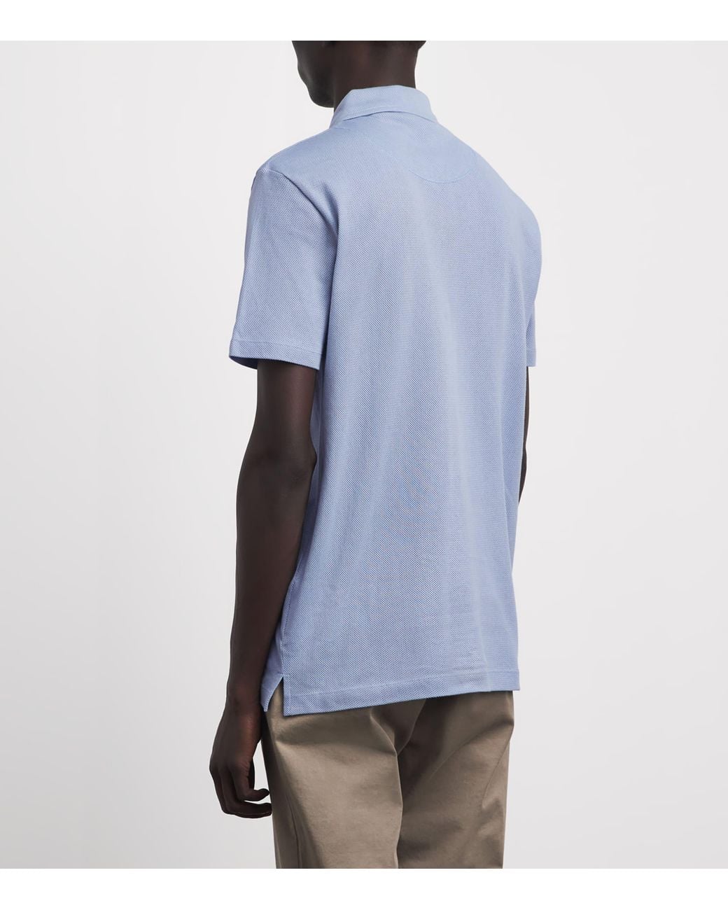 Sunspel Blue Supima Cotton Riviera Polo Shirt for men