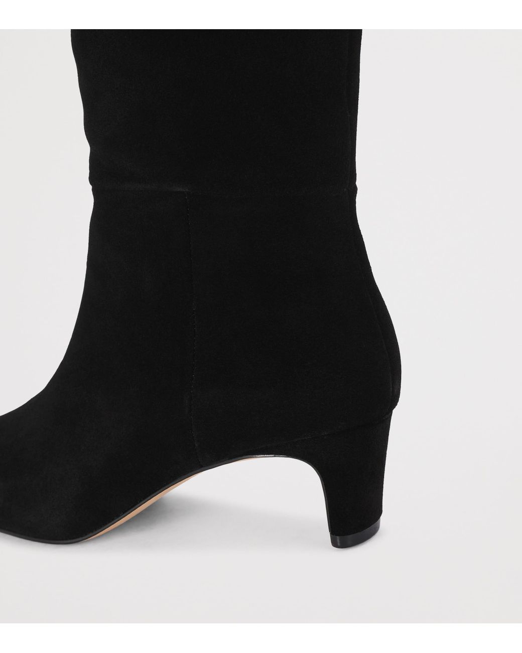 Kurt Geiger Black Suede Ascot Knee-High Boots
