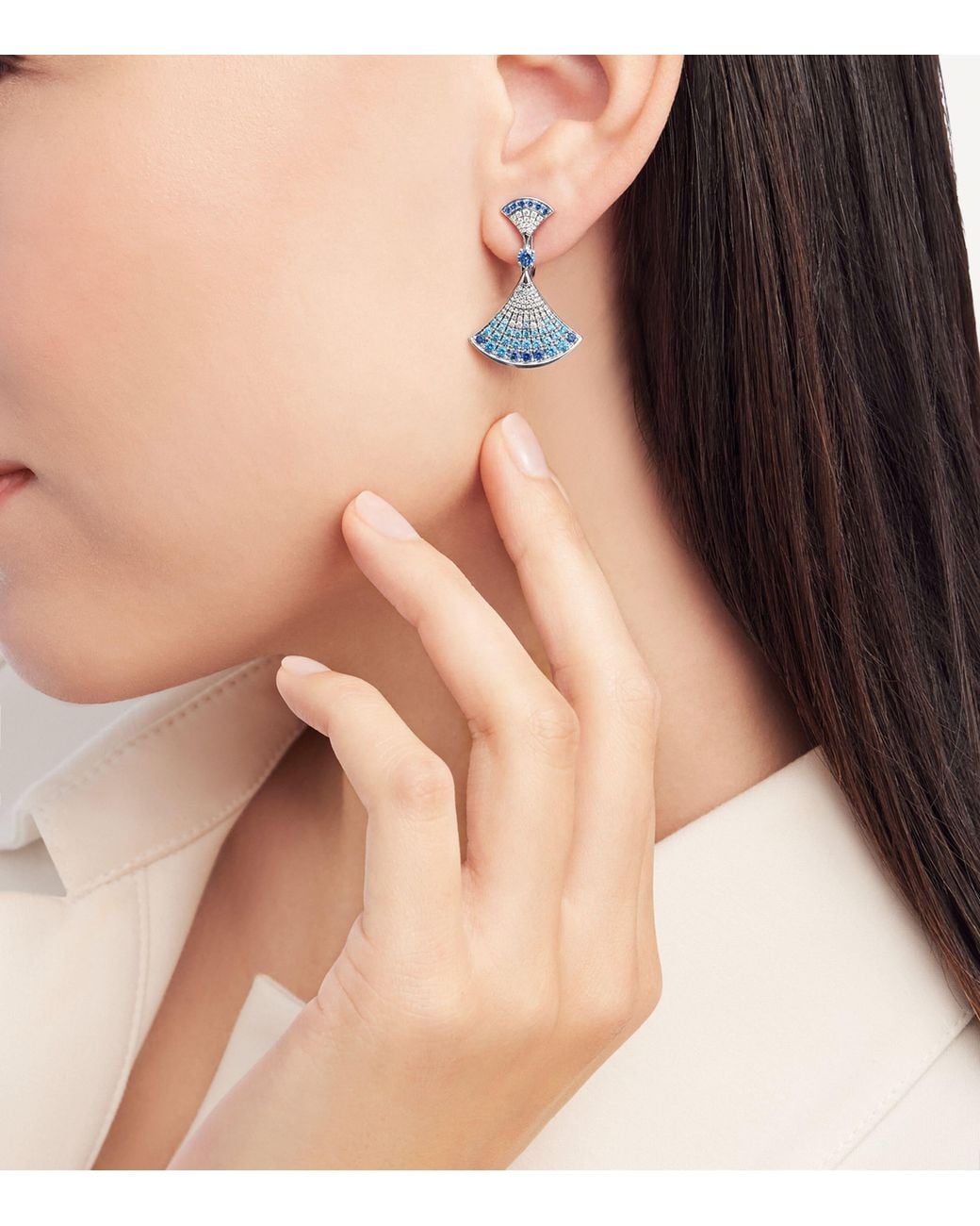 BVLGARI Blue Diamond And Sapphire Divas' Dream Earrings