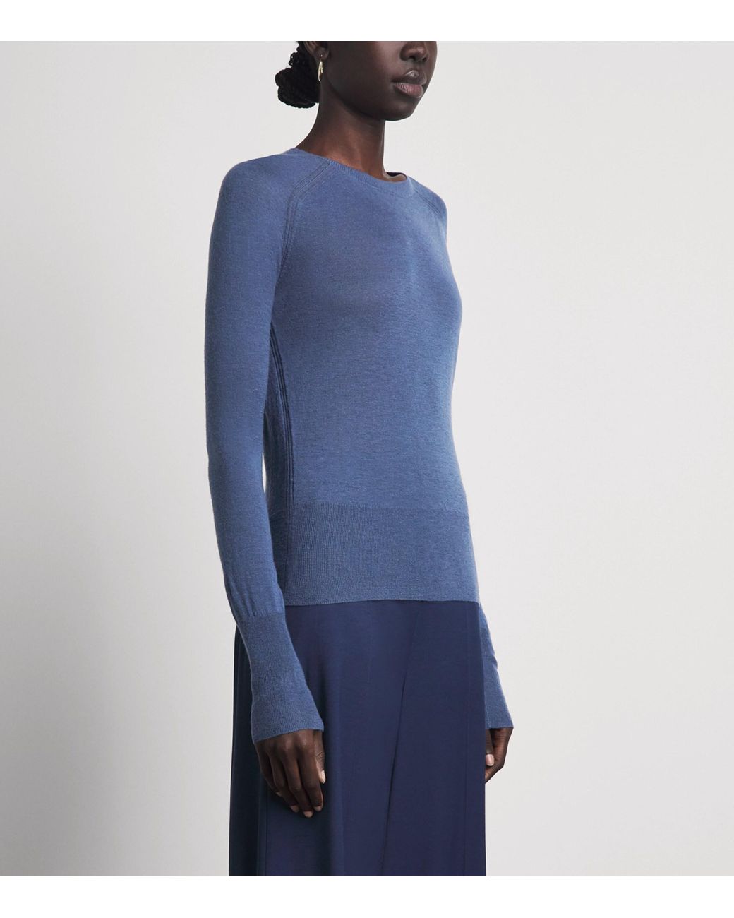 Joseph Blue Cashmere Cashair Geras Sweater