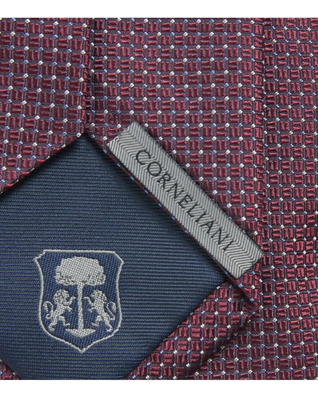 Corneliani Purple Silk Jacquard Tie for men