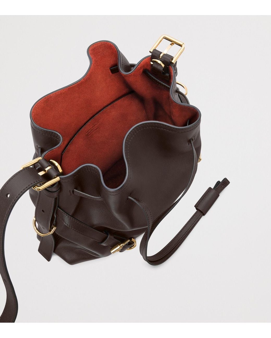 Givenchy Brown Small Leather Voyou Bucket Bag