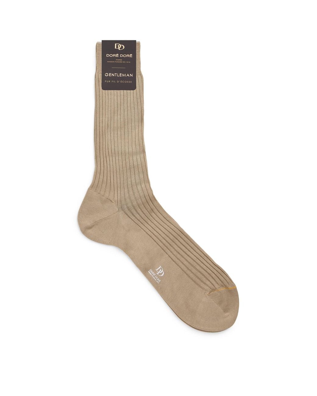 Doré Doré Natural Cotton Rib-Knit Socks for men