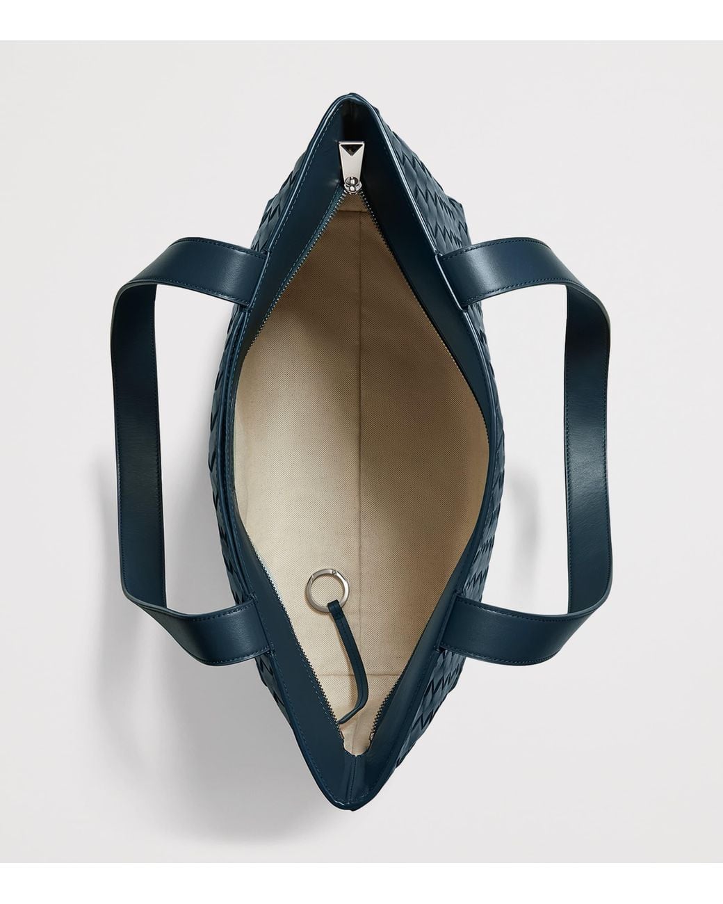 Bottega Veneta Blue Zipped Intrecciato Tote Bag for men