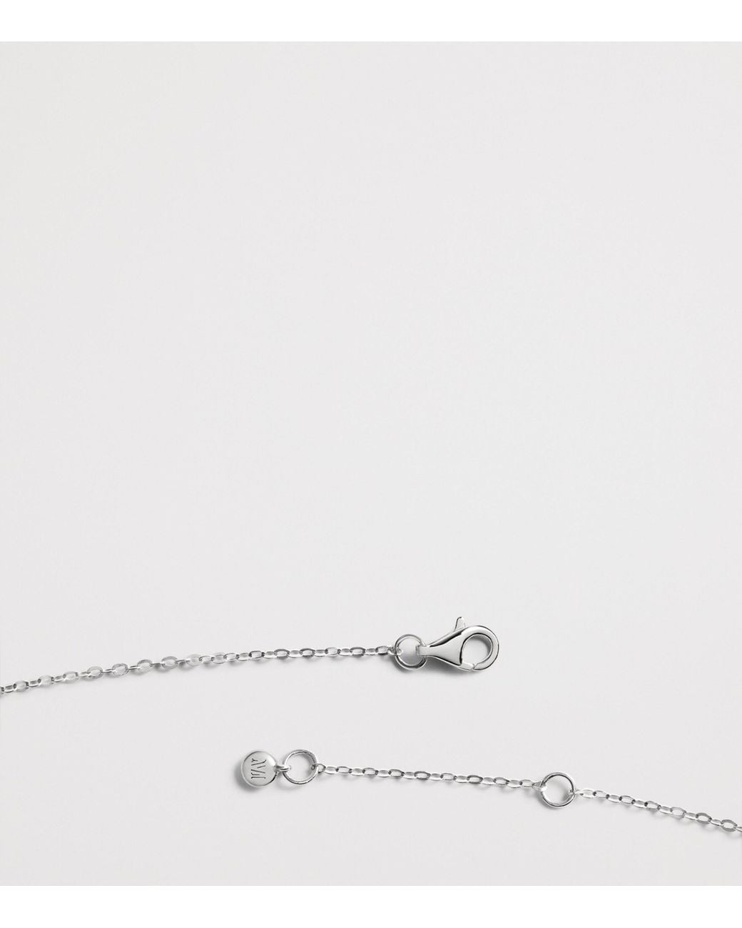 Monica Vinader White Sterling Rolo Chain Necklace