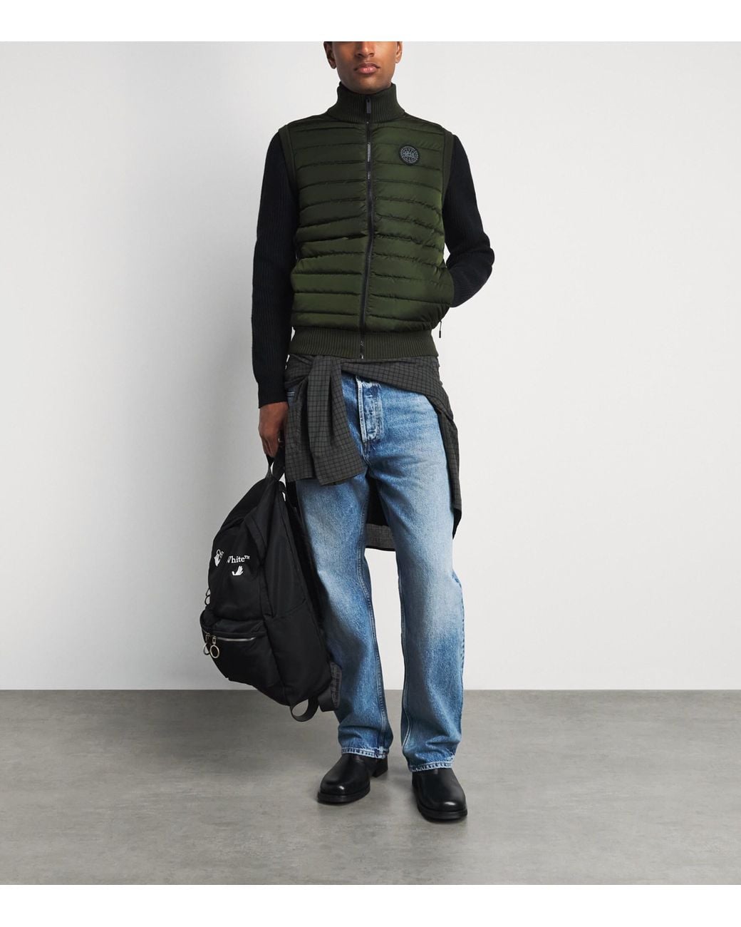 Canada Goose Green Down Hybridge Gilet for men