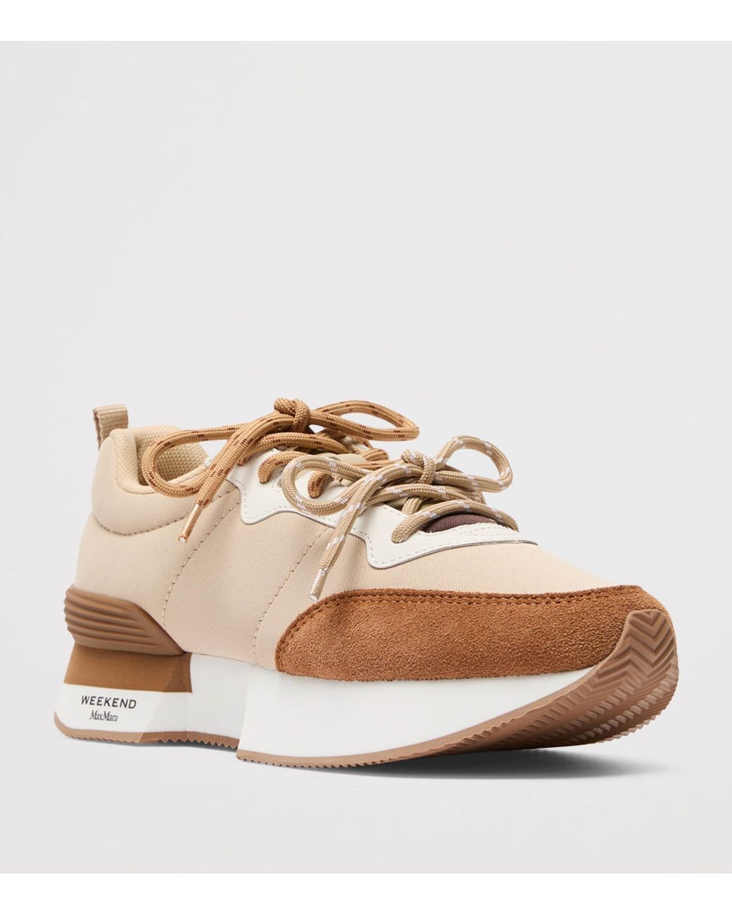 Weekend by Maxmara Brown Double Lace Sneakers