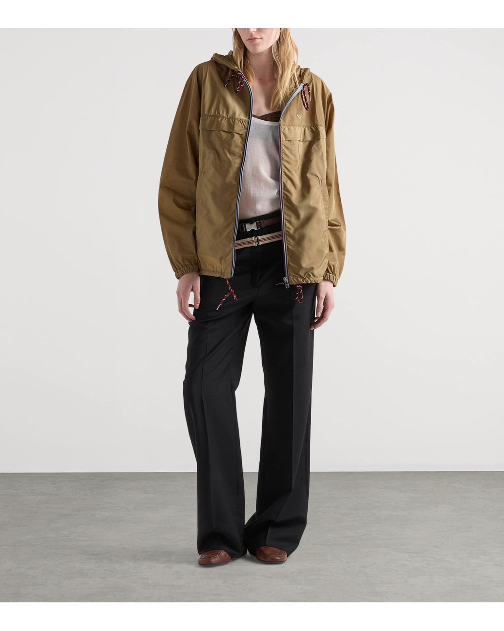 Prada Green Re-Nylon Hooded Raincoat
