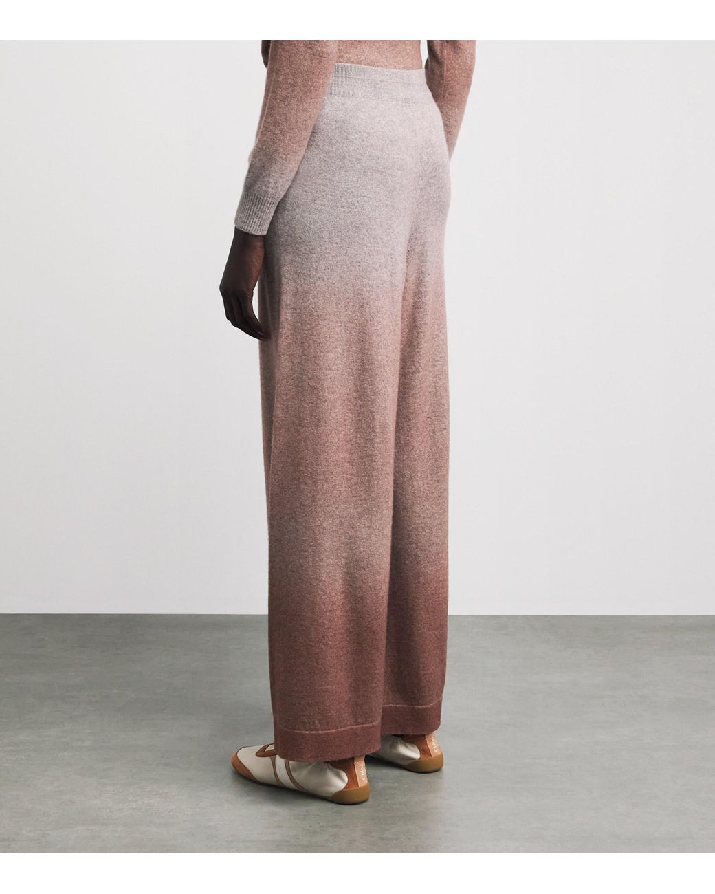 Colombo Multicolor Cashmere Wide-Leg Trousers