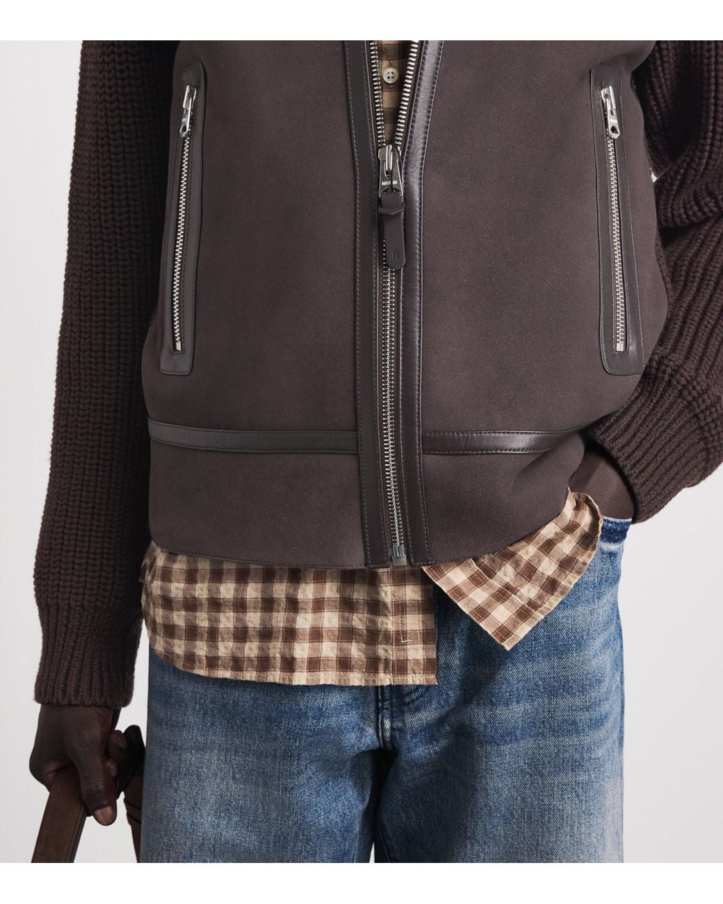 Mackage Brown Merino-Shearling Jonathan Jacket for men