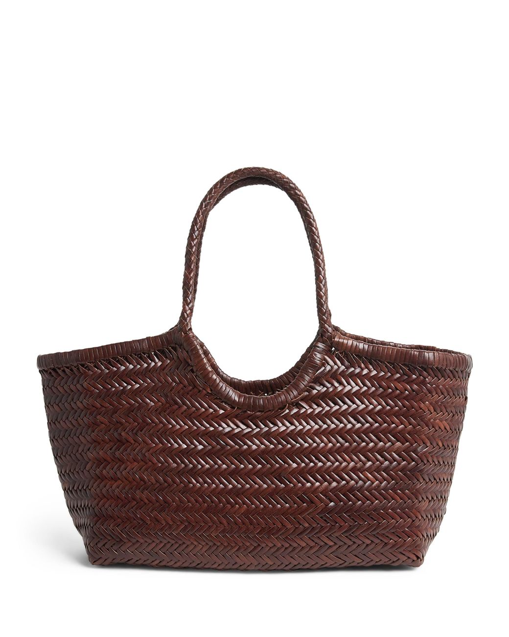 Dragon Diffusion Large Leather Woven Nantucket Tote Bag in Brown | Lyst