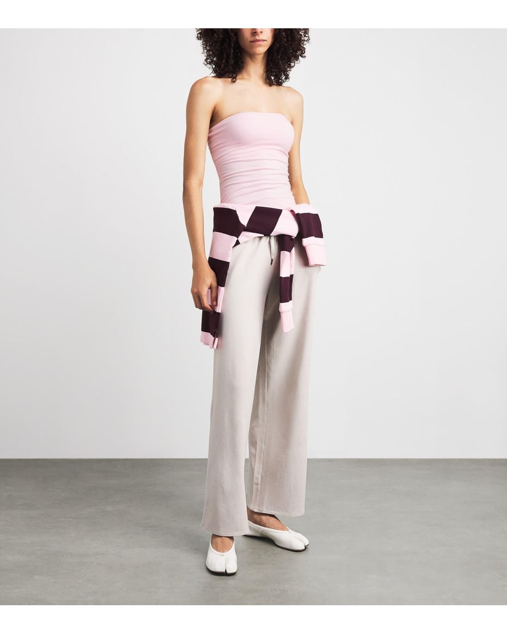 Skims Pink Cotton Jersey Tube Top