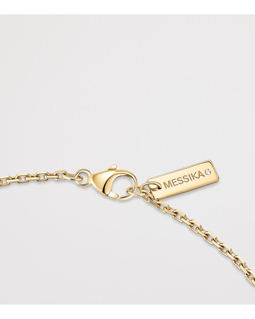 Messika Metallic Moderniste And Diamond Tie Necklace