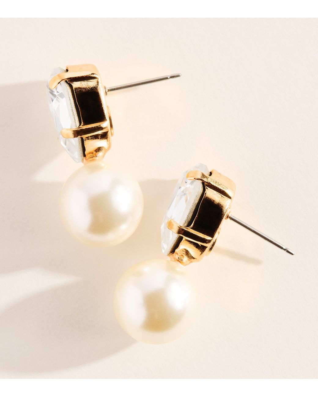 Jennifer Behr Natural Plated Crystal Drop Earrings