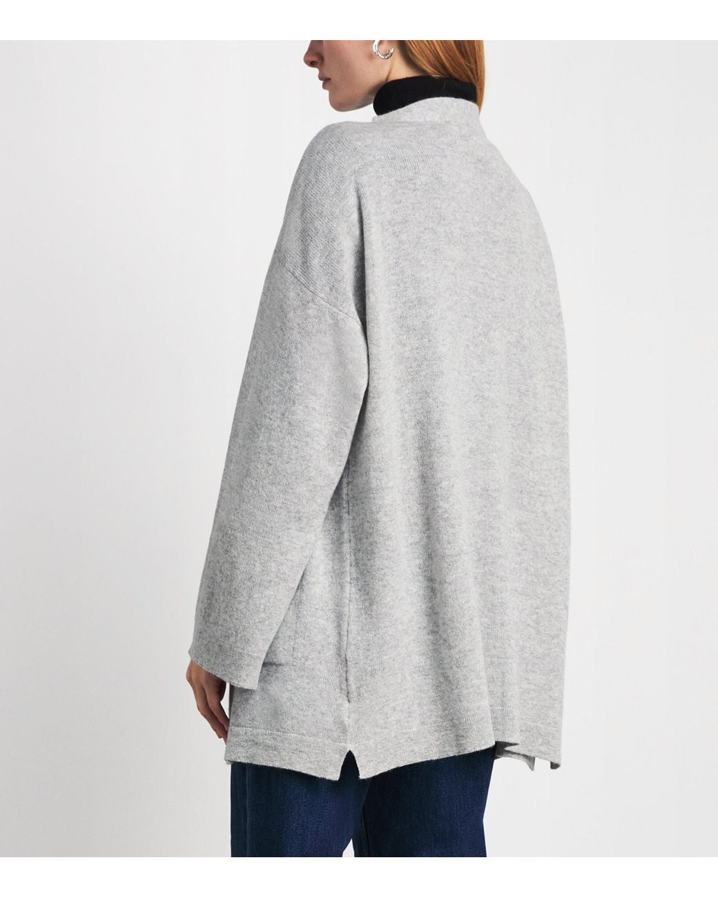 Johnstons White Cashmere Long Cardigan