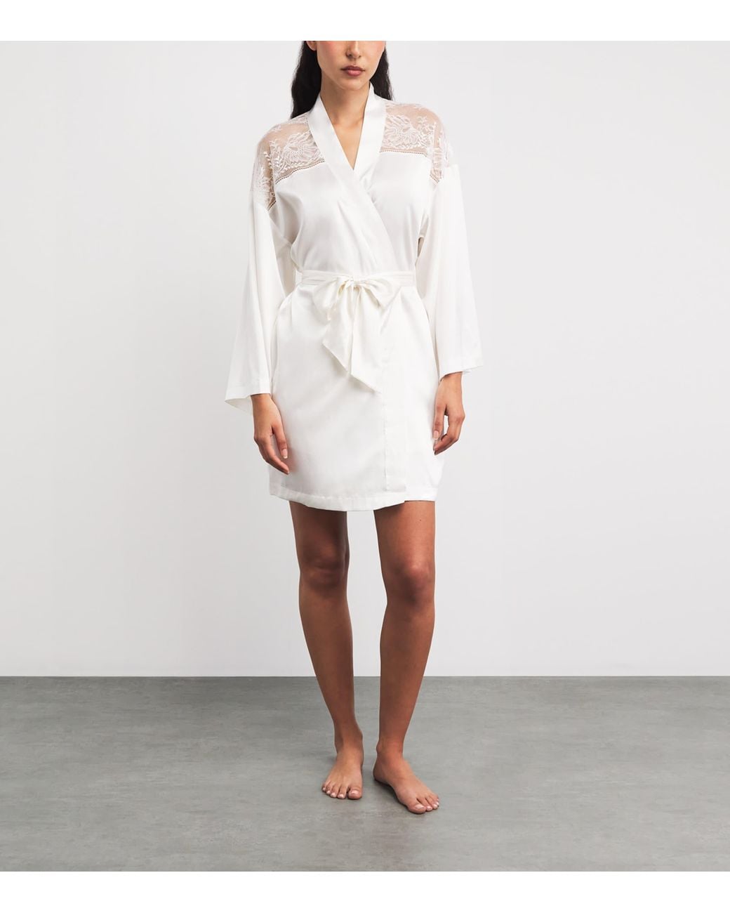 Aubade White Silk-Blend Midnight Whisper Robe